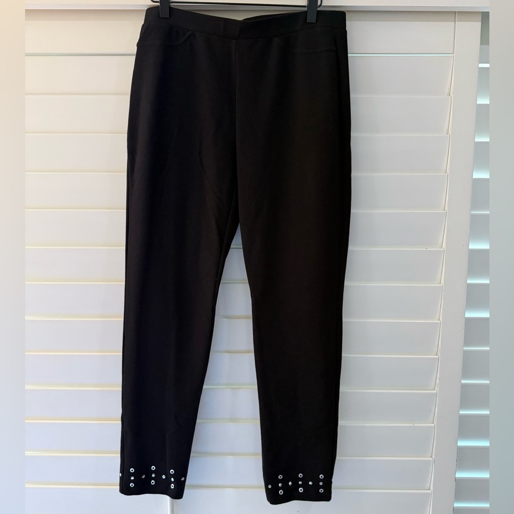 Michael Kors Black Pants w/ Embellished Ankle - Picture 2 of 5